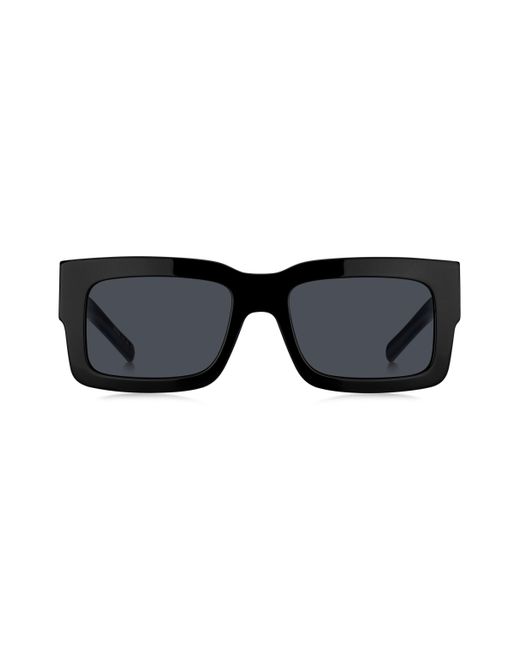 Boss Black Sonnenbrille aus schwarzem Acetat mit Double-B-Monogramm