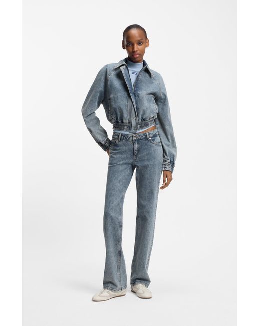HUGO Bootcut Jeans Van Stretchdenim in het Blue