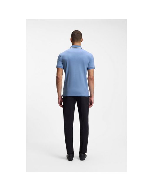 Boss Blue Paddy Slim-Fit Polo Shirt for men