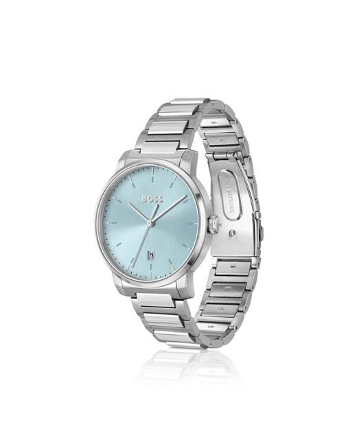 Boss Blue H-Link-Bracelet Watch With Light- Dial for men