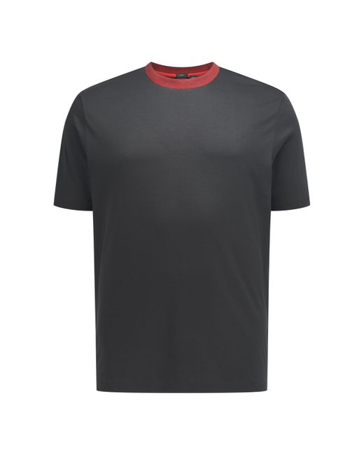BOSS by HUGO BOSS Slim-fit T-shirt In Interlock Cotton With Structured  Collar- Black Men's T-shirts Size 5xl for Men | Lyst