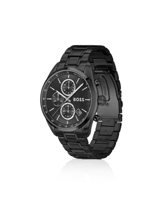 Boss Black Plated Watch With Tonal Dial for men