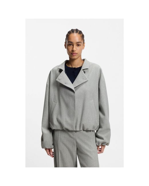 Boss Gray Regular-Fit Jacket