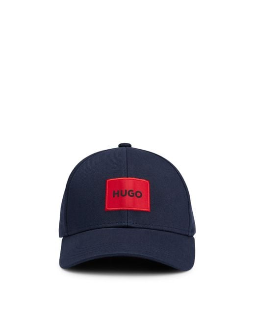 Red BOSS Label With HUGO Cap Cotton-twill Men for by BOSS in | Logo Lyst Blue