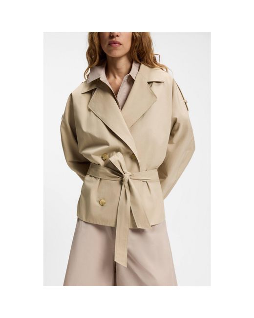 Boss Natural Belted Short Coat