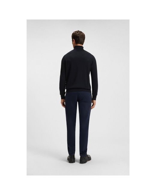 Boss Blue Rollneck Sweater for men