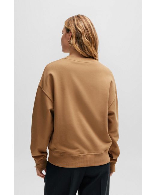 Boss Brown Sweatshirt ECONA Relaxed Fit