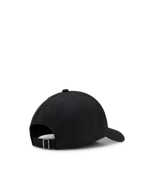 Boss Black Cotton-Canvas Cap With Double B Monogram Badge for men