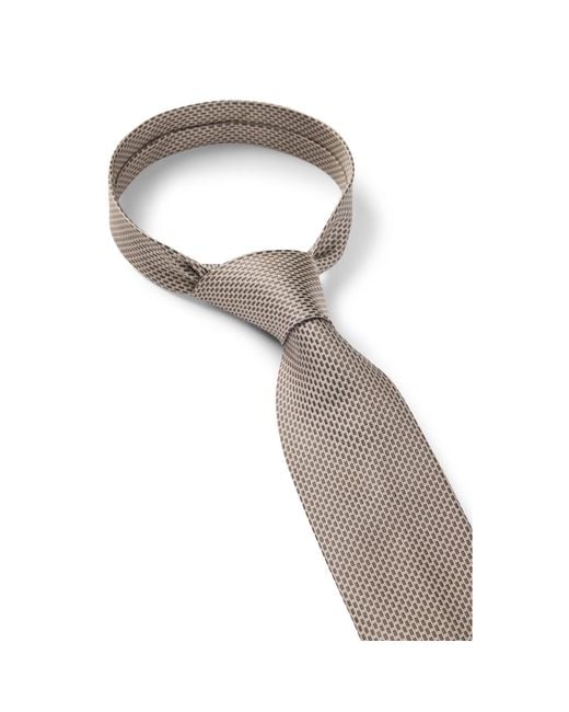 Boss Gray Patterned Tie for men