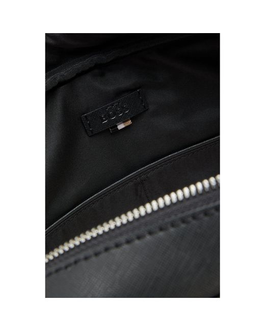 Boss Black Versatile Document Case With Detachable Strap for men