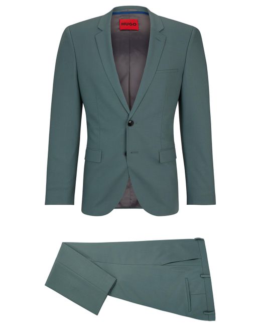 HUGO Extra Slim-Fit Anzug aus Performance-Stretch-Gewebe in Green für Herren