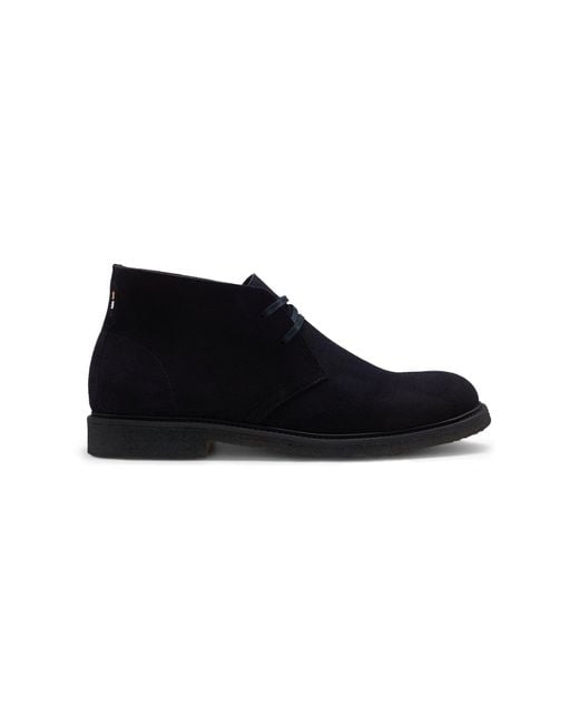 Boss Desert Boots Van Suède Met Rubberzool in het Black voor heren