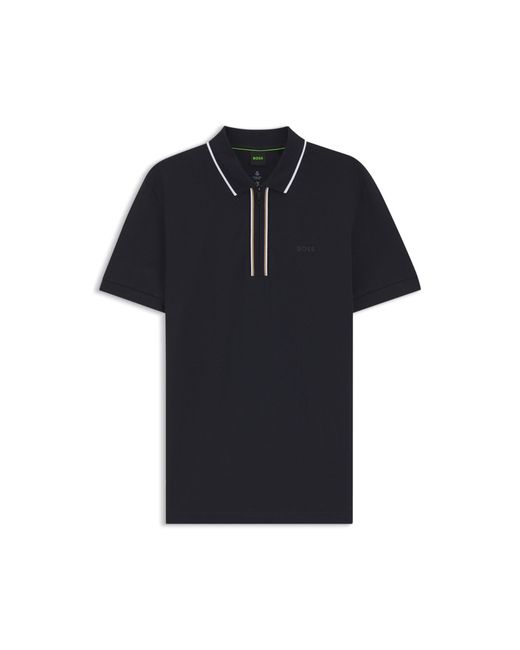 Boss Blue Active Slim-Fit Polo Shirt for men