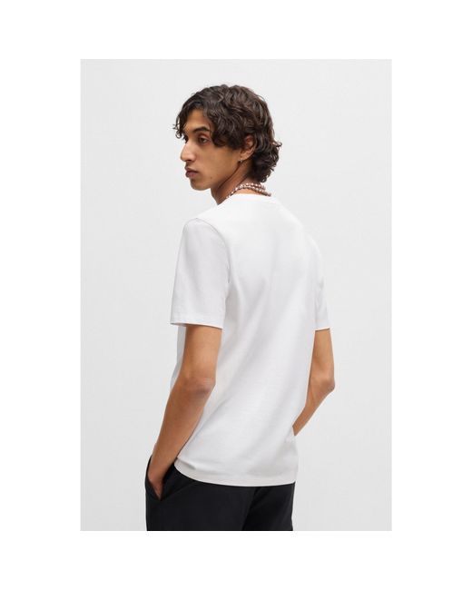 HUGO White Slim-Fit T-Shirt for men