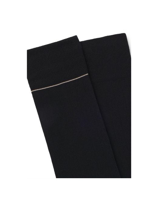 Boss Black Two-Pack Of Ribbed Socks With Signature-Stripe Details for men