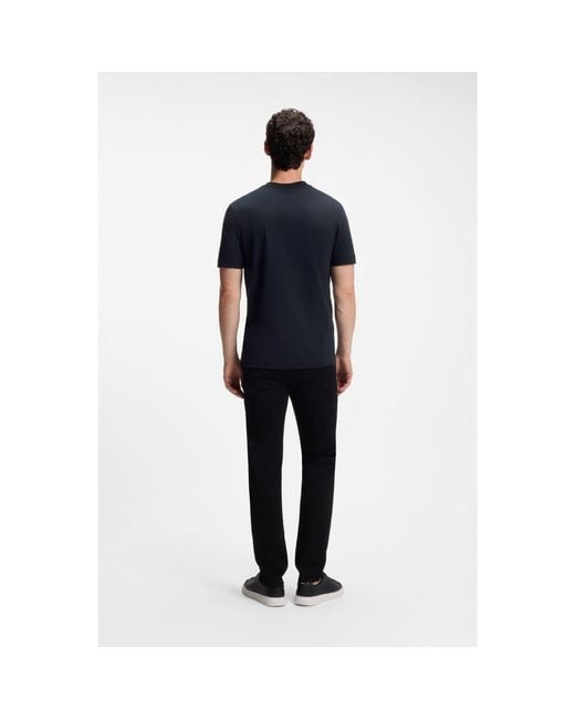 Boss Black Cotton-Jersey T-Shirt With Logo Detail for men
