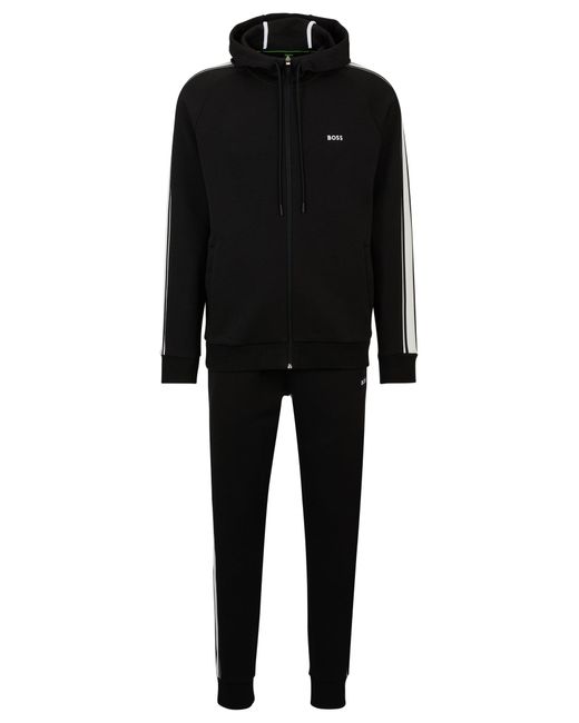 Boss Black Regular-fit Tracksuit With Logos And Piping for men