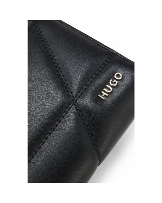 HUGO Black Ziparound Wallet