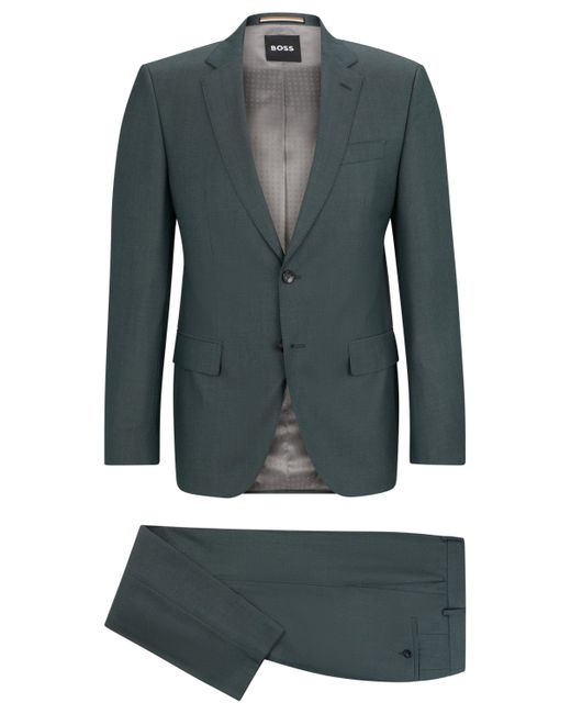 Boss Slim-Fit Anzug aus Schurwolle mit Fischgrät-Muster in Multicolor für Herren