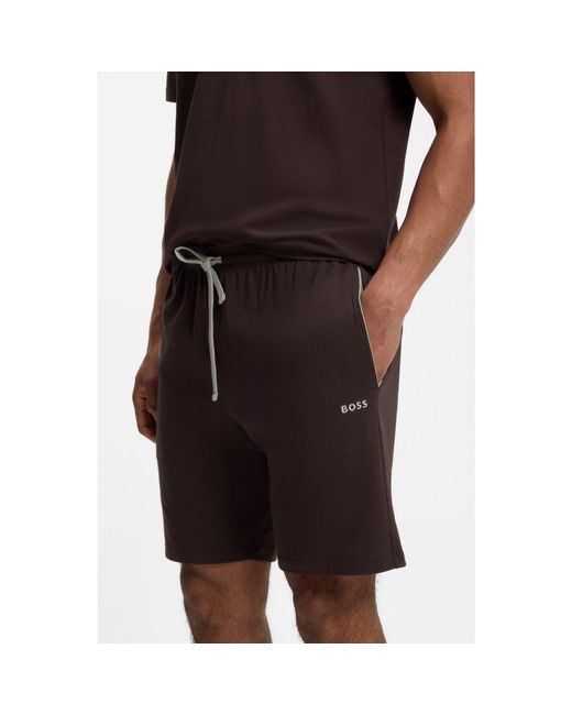Boss Black Logo-Embroidered Shorts for men