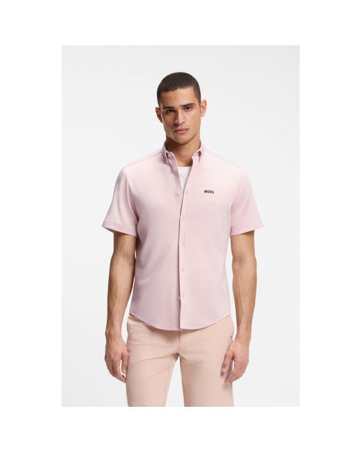 Boss Pink Regular-Fit Shirt for men