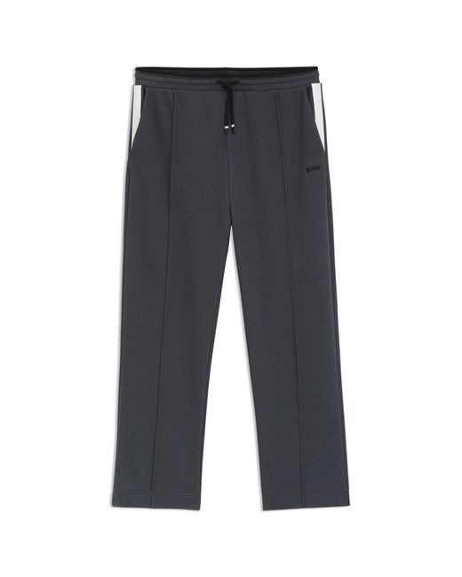 Boss Gray Relaxed-Fit Tracksuit Bottoms for men