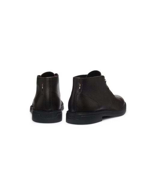 Boss Black Wool-Lined Chukka Boots for men