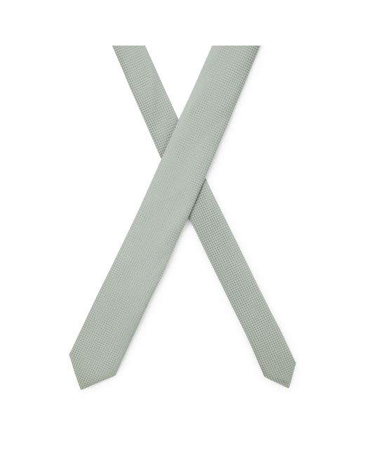 Boss Green Silk-Blend Tie With Micro Pattern for men