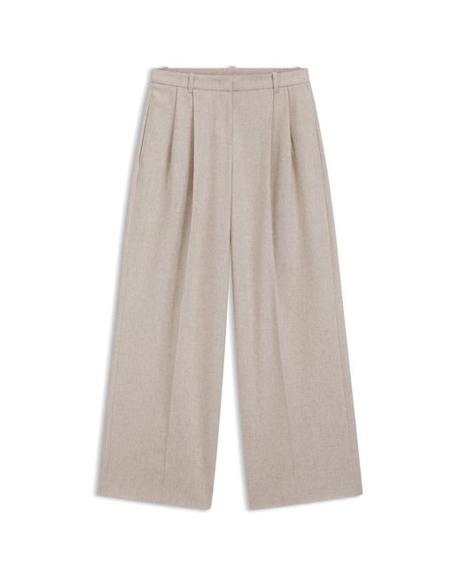 Boss Natural Wide-Leg Trousers