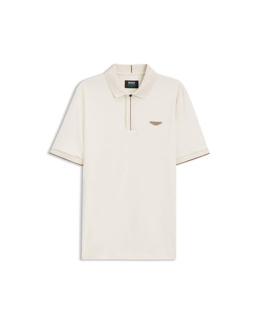 Boss White X Aston Martin Polo Shirt for men