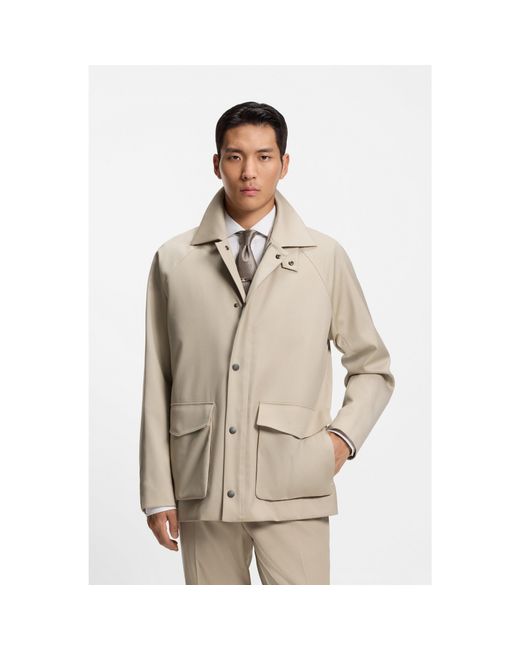 Boss Natural Regular-Fit Jacket With Inner Vest for men
