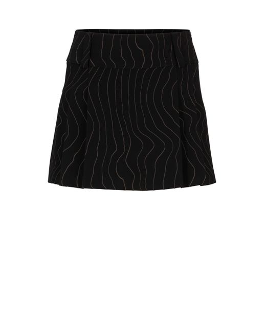 BOSS by HUGO BOSS X Bella Poarch Pinstripe Mini Skirt in Black | Lyst