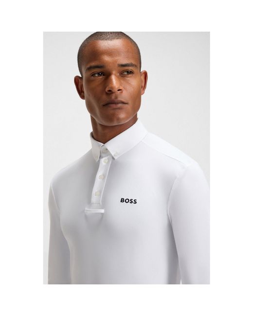 Boss White Equestrian Show Shirt for men