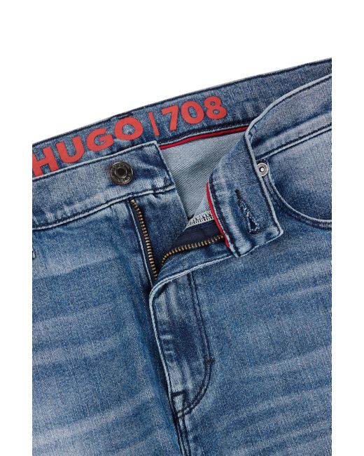HUGO Slim-fit Jeans In Blue Comfort-stretch Denim for men
