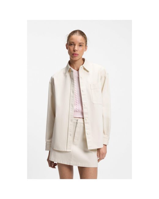 HUGO Natural Oversized-Fit Blouse