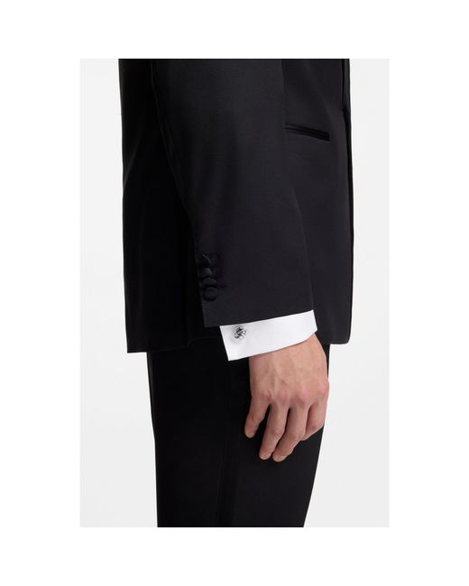 Boss White Cufflinks With Knot Shape for men