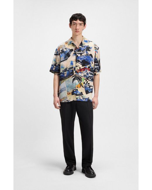 HUGO Light Blue Men's Casual Shirts Size M for men