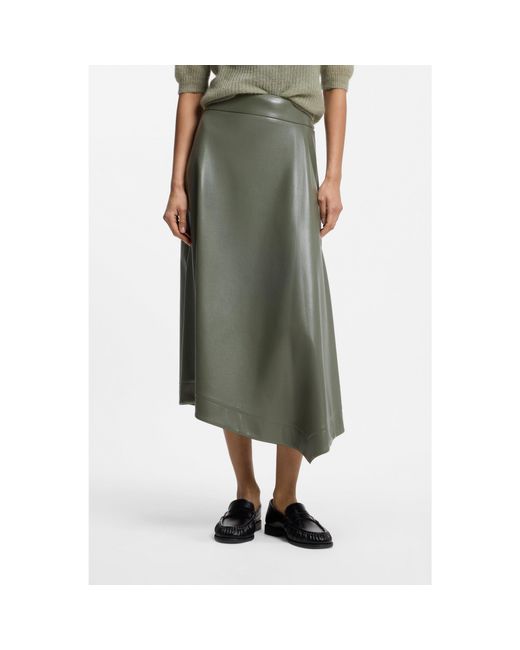Boss Green Faux-Leather Skirt