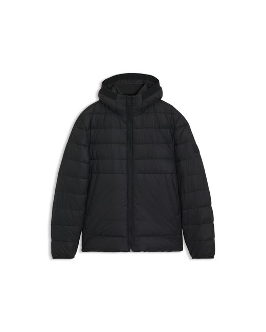 Boss Black Water-Repellent Jacket With Herringbone Tape for men