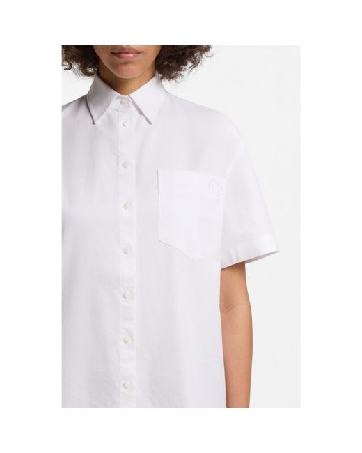 HUGO White Relaxed-Fit Blouse