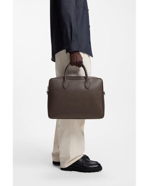 Borsa Portadocumenti di Boss in Brown da Uomo