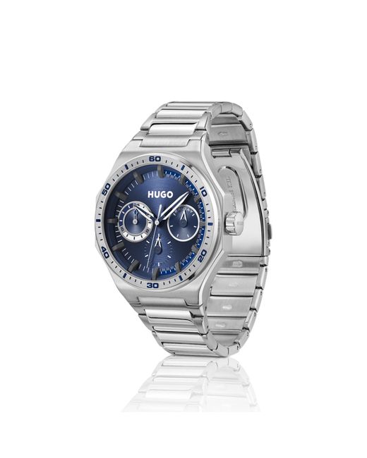 HUGO Blue #Grail Sport-Tone Watch With Dial for men
