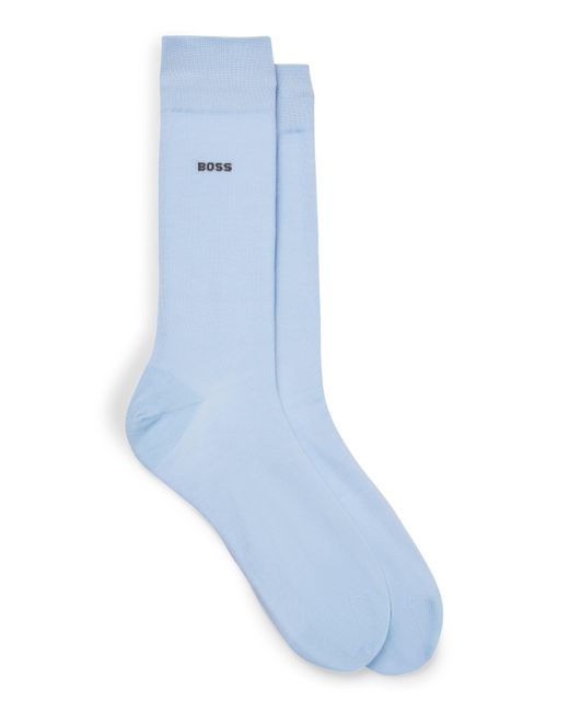 Boss Zweier-Pack mittelhohe Socken aus Stretch-Baumwolle in Blue für Herren