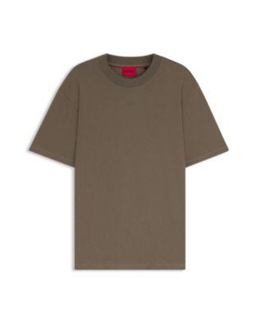 T-Shirt Décontracté En Coton À Logo Imprimé HUGO pour homme en coloris Brown
