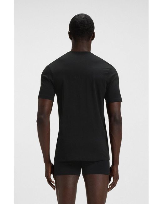 Boss Set Van Drie T-Shirts Van Katoen Met Logostiksel in het Black voor heren