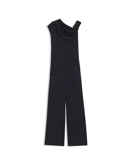 Boss Black Straight-Leg Jumpsuit With Pin And Gathered Detail