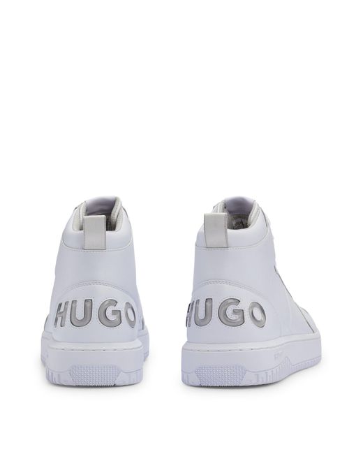 HUGO White High-top Trainers With Bubble Branding for men