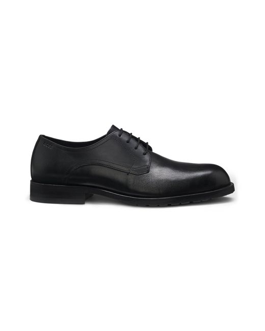 Boss Leder-Derbys Mit Logo-Prägung in Black für Herren