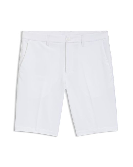Boss Slim-Fit Shorts Aus Wasserabweisendem Stretch-Gewebe in White für Herren