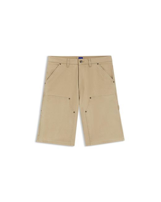 HUGO Natural Regular-Fit Shorts for men